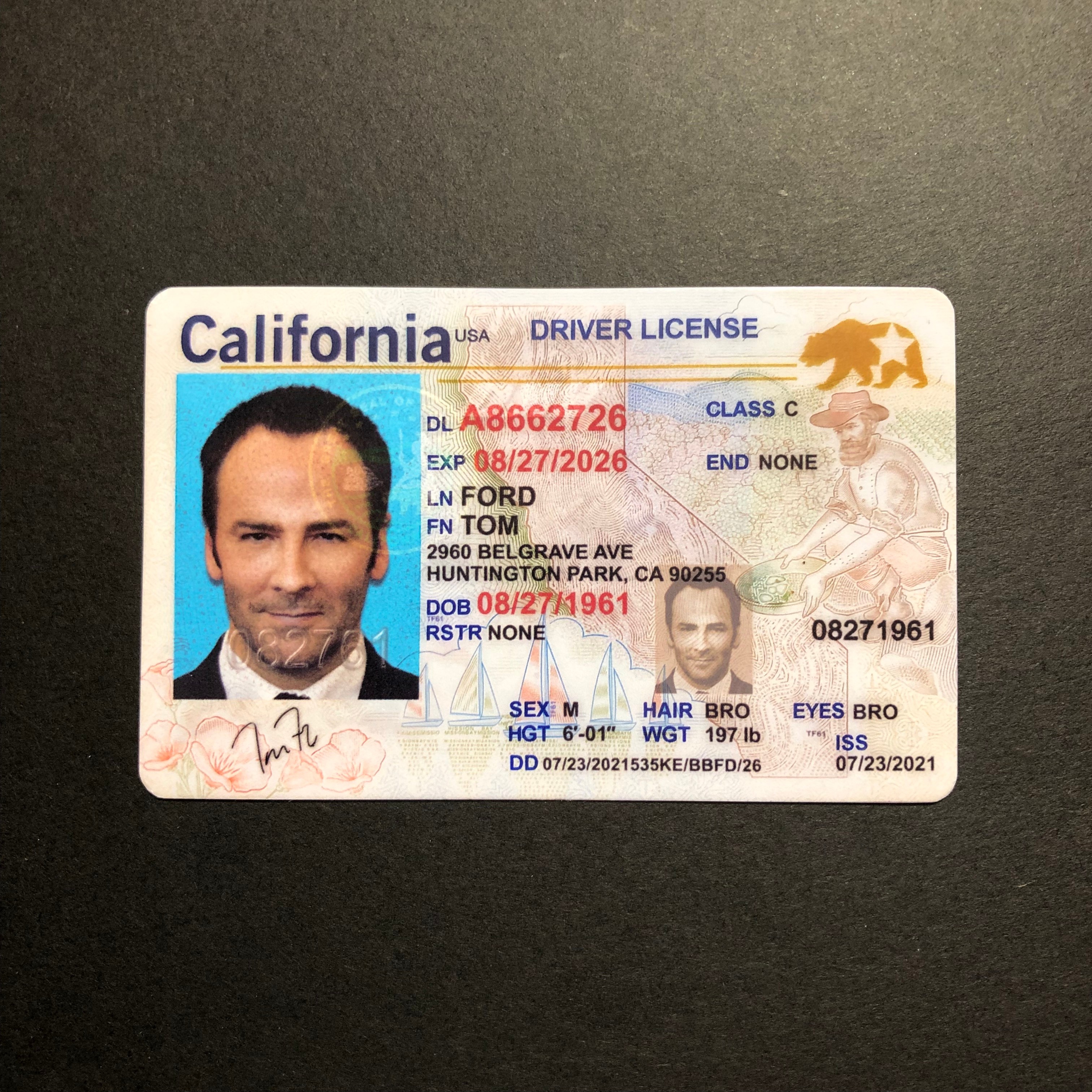 #California #DL #US
