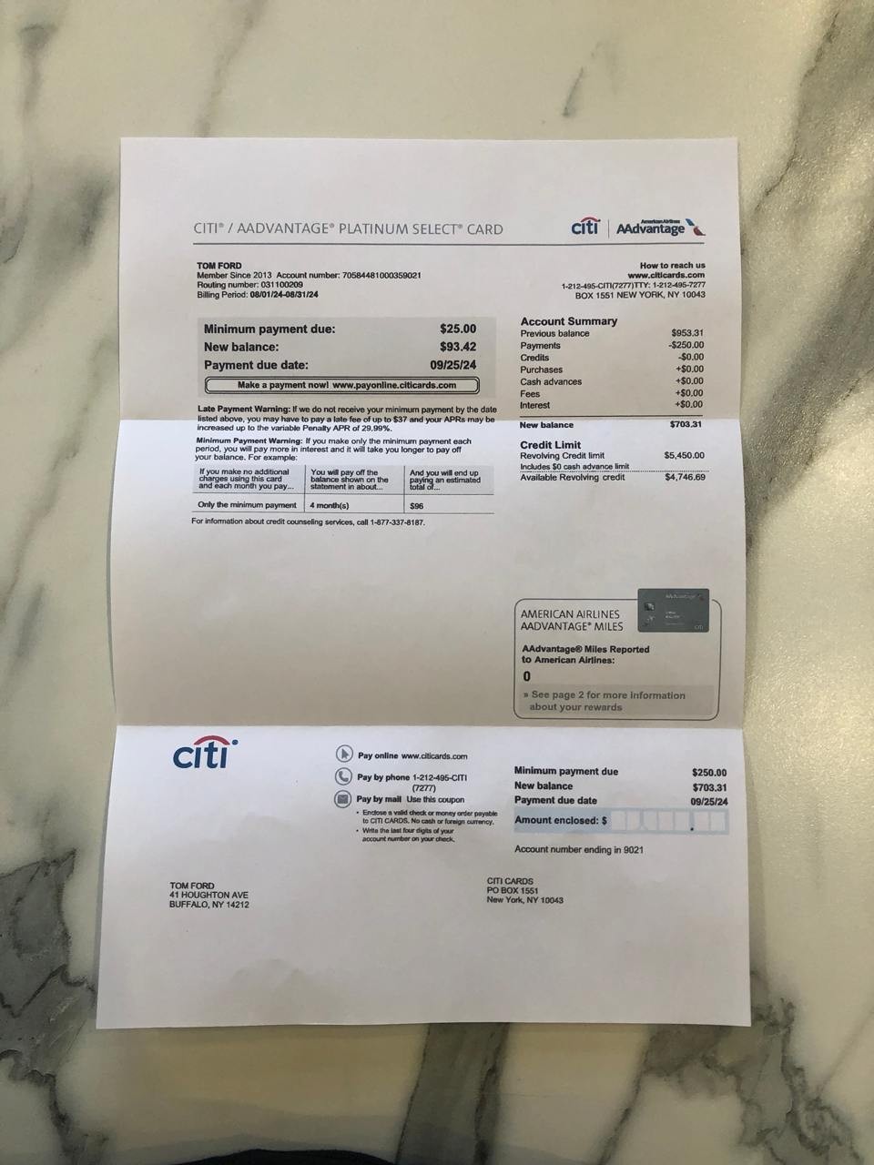 #Statement #US #CitiBank